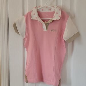 EQUINE COUTURE EQUESTRIAN POLO PINK & CREAM